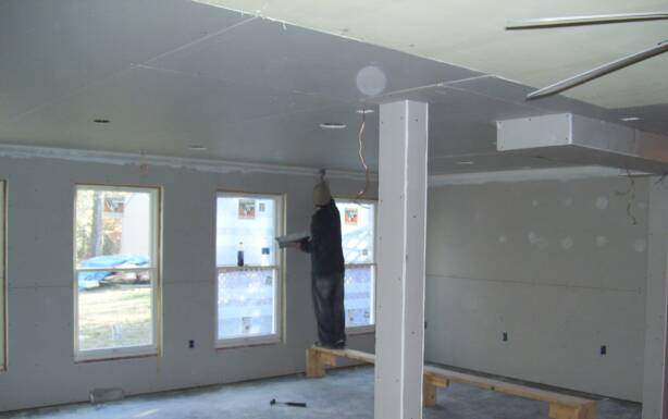 some drywall finishing